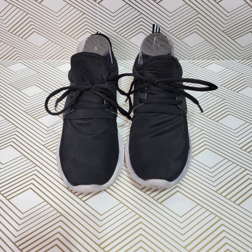 Nautica Kappil Women's Size 7.5 Black White Logo Slip on Comfort Sneakers Laces. - Picture 2 of 9